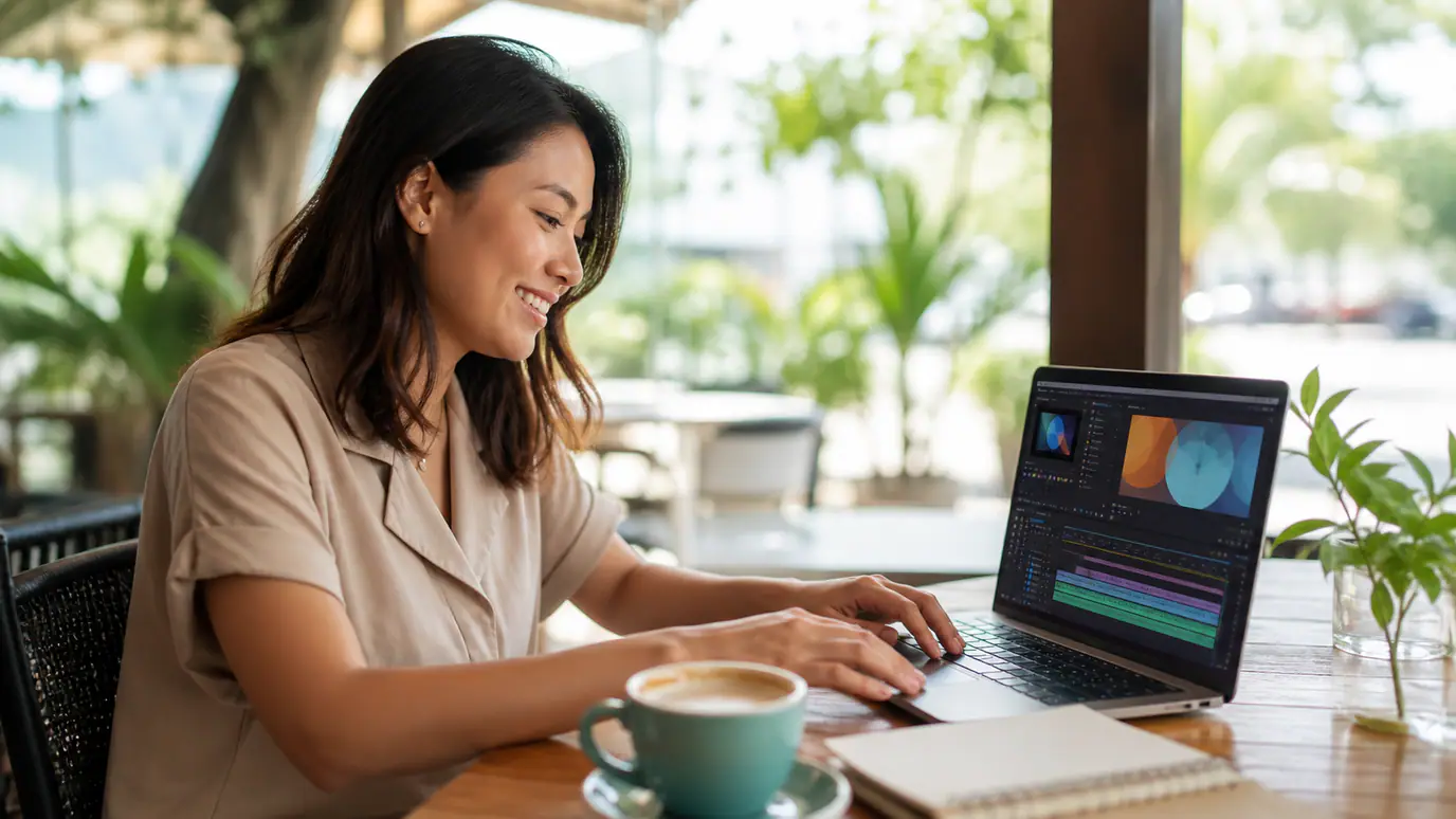 מומחה After Effects במיקור חוץ עובד על אנימציית מושן גרפיקס עבור עסק ישראלי