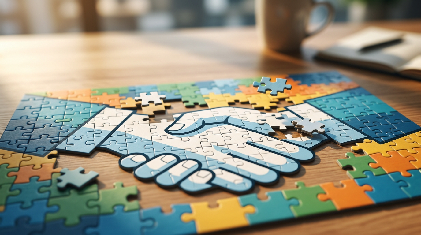 נציגת שירות לקוחות במיקור חוץ עובדת עם מערכת CRM מתקדמת