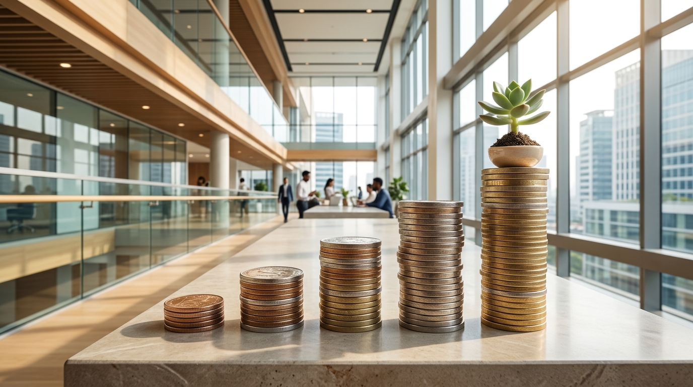 איור וקטורי המציג מדדי ביצוע (KPI) ועלייה בשביעות רצון לקוחות על ידי צוותים וירטואליים מרחוק